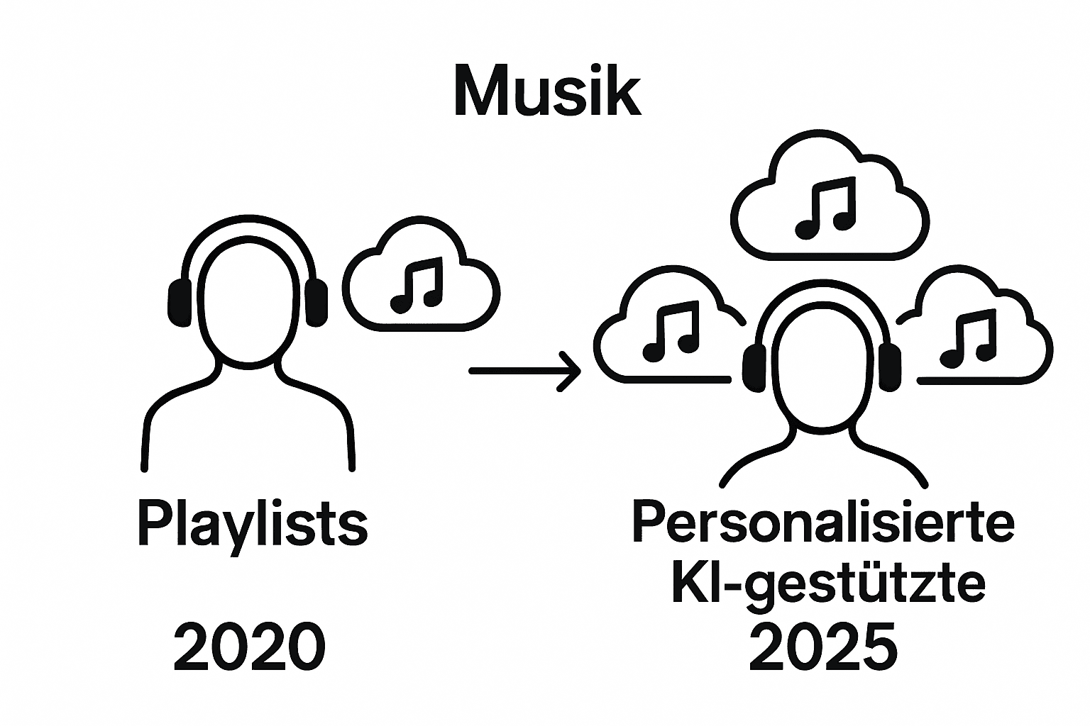 Infographic: Music streaming personalization 2020 vs 2025